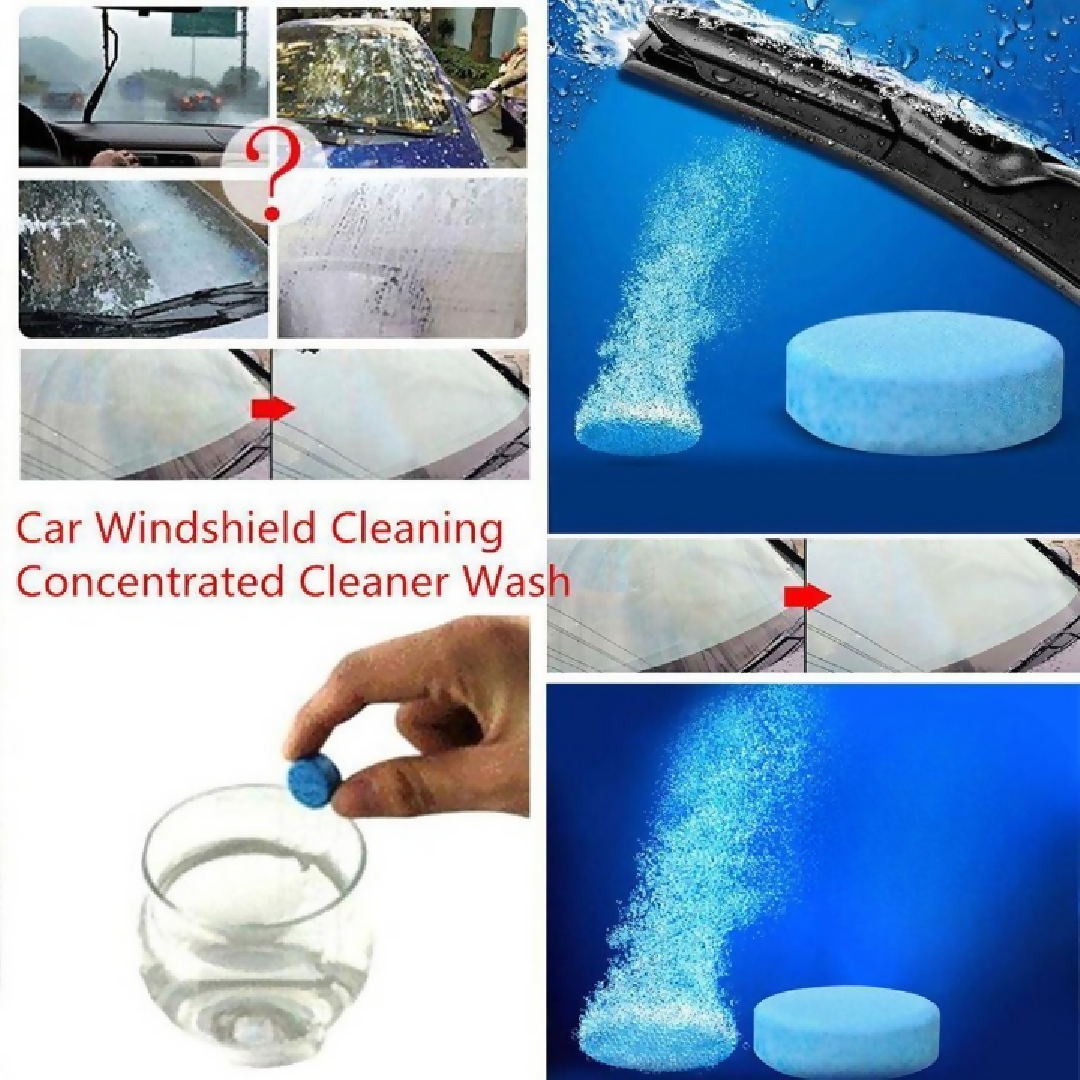 Car Windshield Washer Fluid Concentrate Tablets Solid Effervescent Wiper Cleaning Tablets 20 Tablets