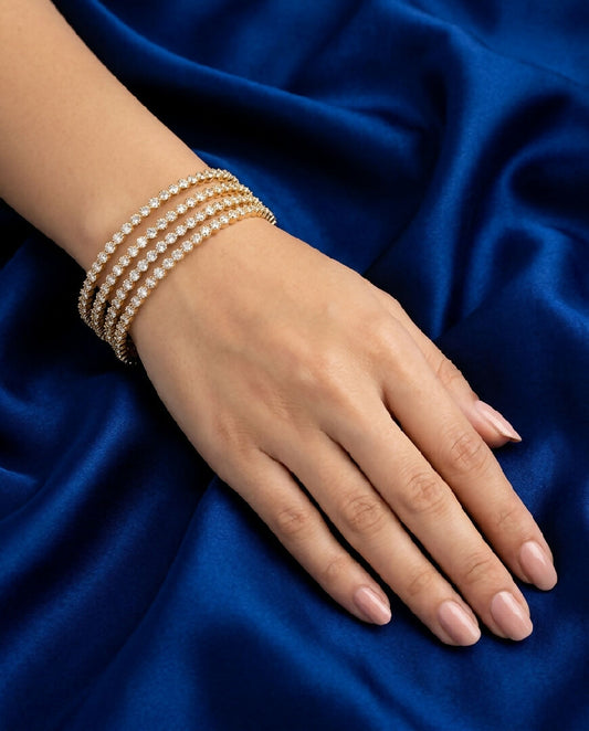 Solstice Gold-Plated Four Piece Stack