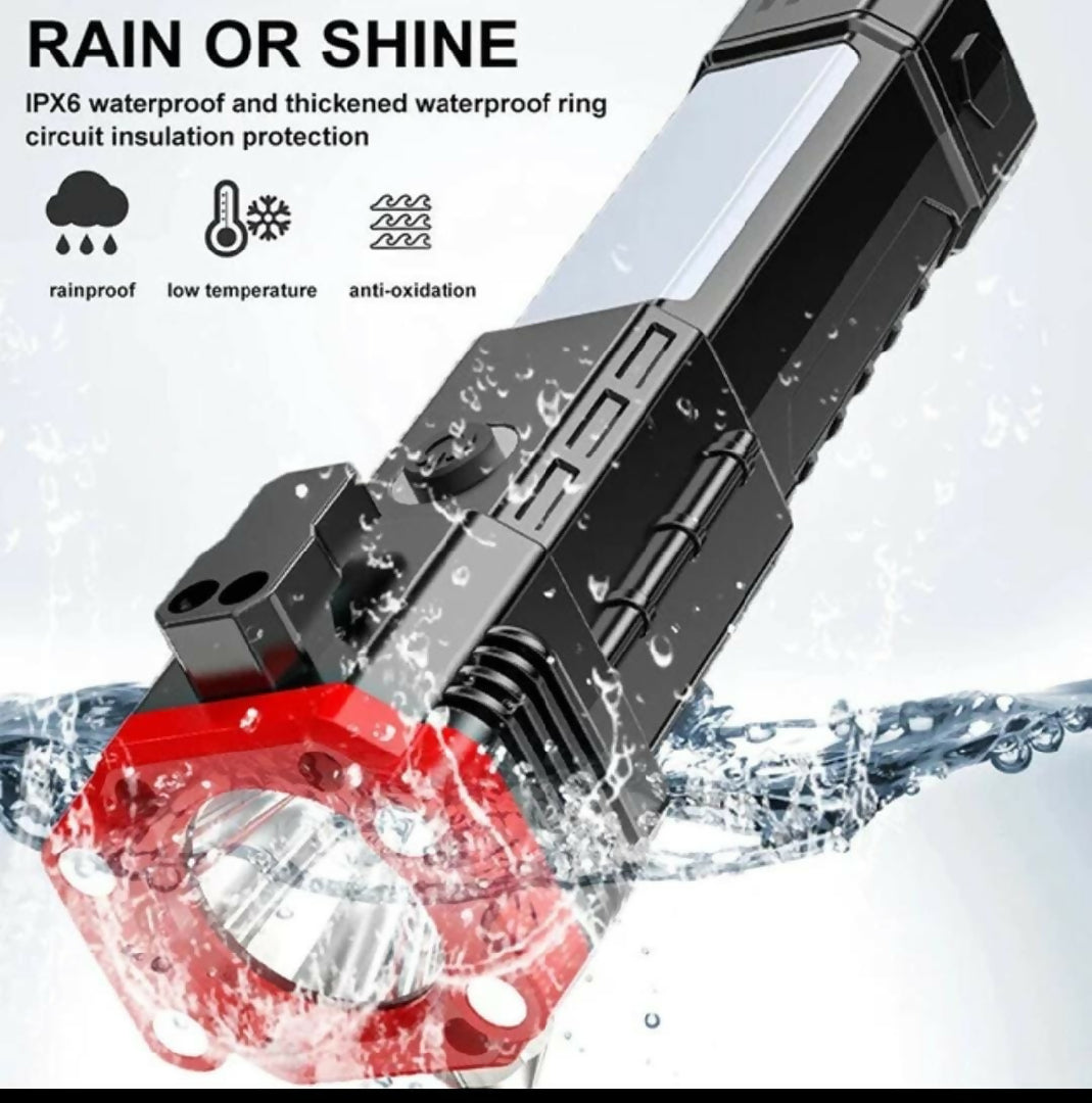 Rechargeable Multifunction LED Hammer Torch Flashlight