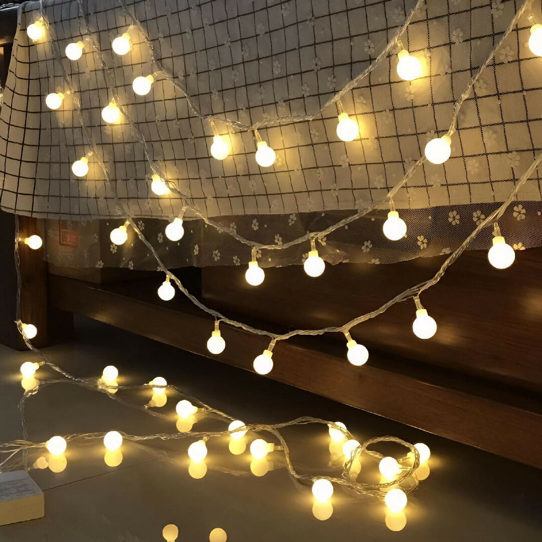 Crystal White Bulb Starry Lights Warm Golden Glow Decorative String Lights