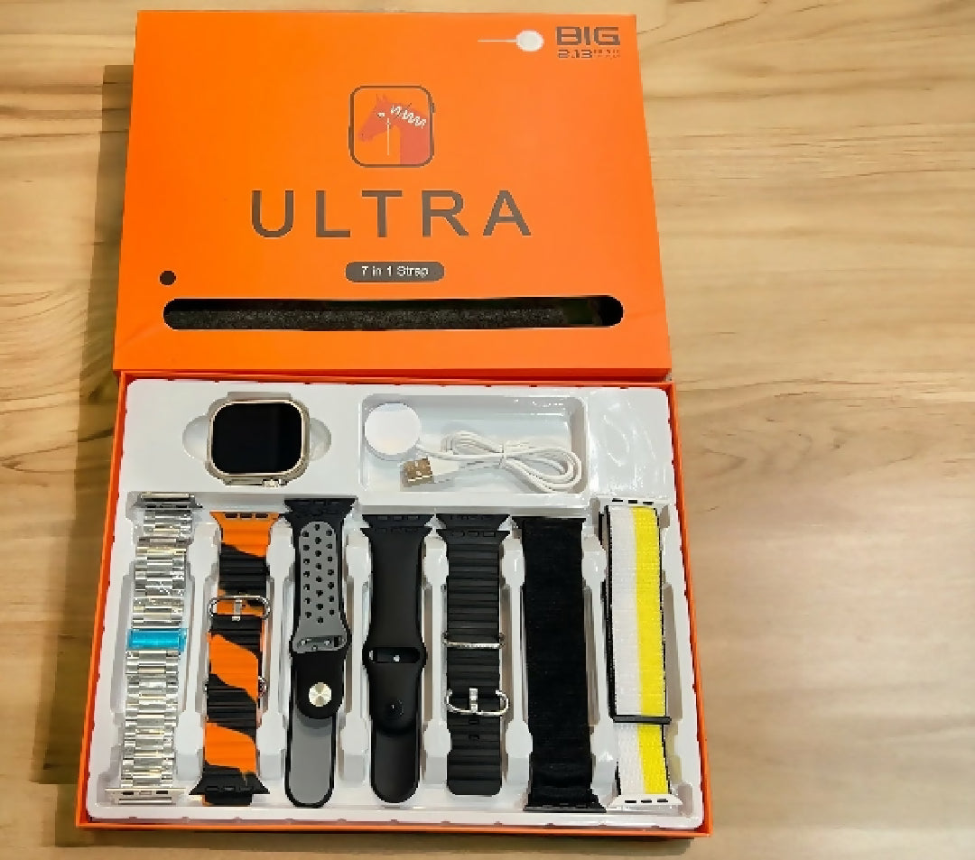 7 in 1 ultra 3 smart watch 7 straps with charger and watch set