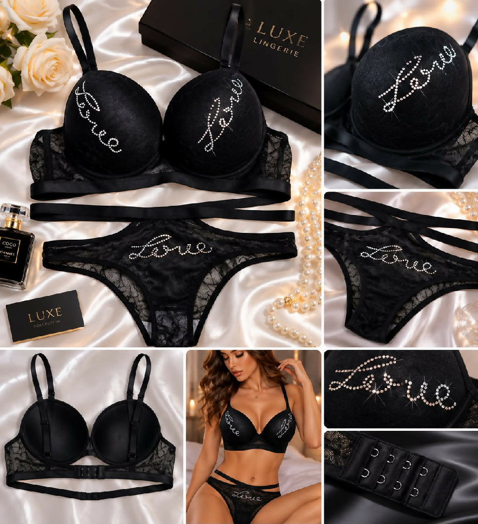Elegant Double Padded Push Up Bra and Panty Set