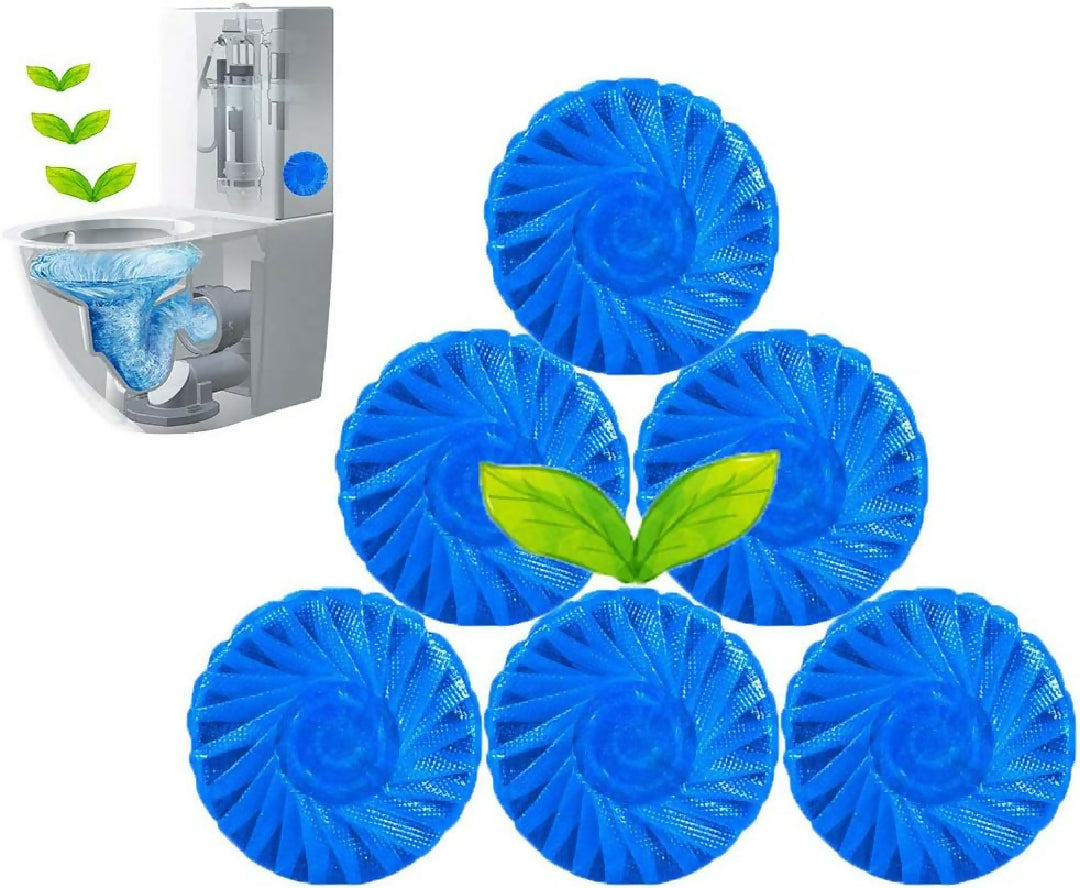 Eco Friendly Toilet Bowl Cleaner Deodorizer Tablets 10pcs Automatic Tank Flush Blue Cleaning Tablets for Fresh Hygienic Toilets