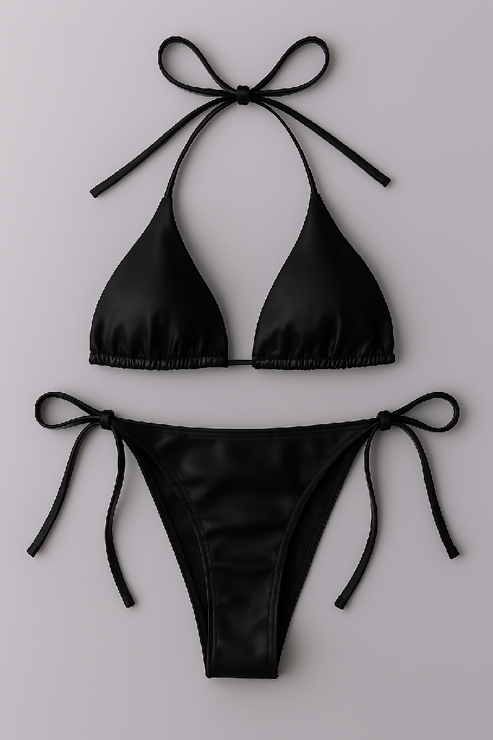 Womens Bikini Set Halter Neck Triangle 2 Piece Swimwear