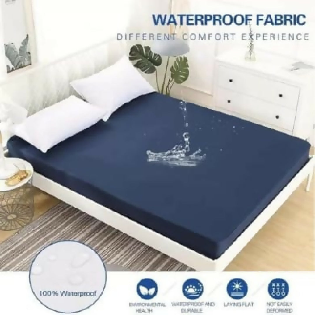 IMPORTED QULTIY Waterproof Mattress Cover In Fitted Sheet Style For King or Double Size 72 BY 78 Premium Quality Mattress Protector with Strong Elastic Grip All Sizes Available