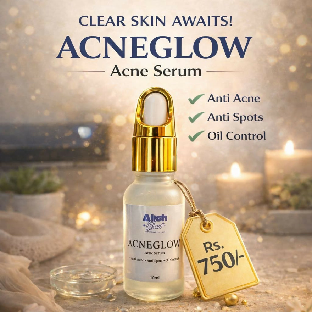 ACNEGLOW Acne Serum by Alish Glow 10ml Anti Acne and Dark Spots Remover Oil Control Face Serum for Oily and Acne Prone Skin