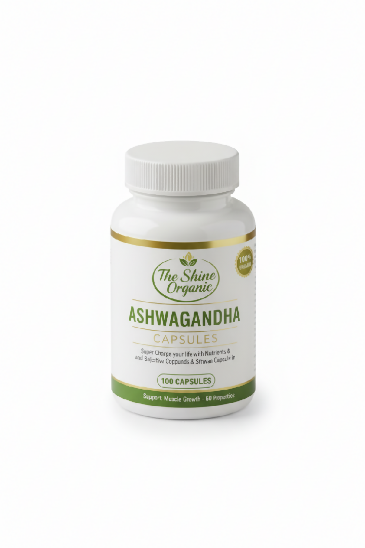 Ashwagandha 500mg 100 CapsulesOrganic Stress Relief Supplement