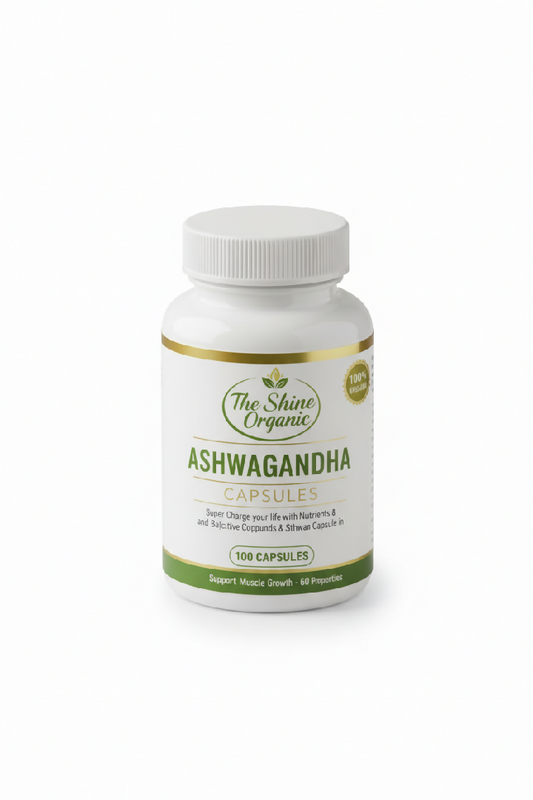 Ashwagandha 500mg 100 CapsulesOrganic Stress Relief Supplement