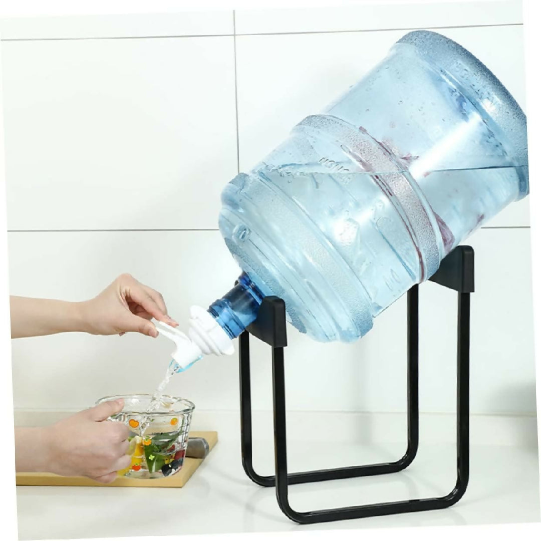 Metal Bottle Stand with Nozzle - Convenient Dispensing - Minimal Mess - with Box and Random Color
