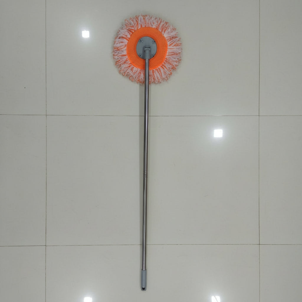 360 Rotating Microfiber Mop - Extendable Handle Telescopic Floor Cleaning Mop - Sunflower Round Mop For Home Office And Car