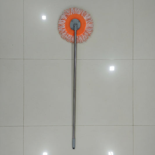 360 Rotating Microfiber Mop - Extendable Handle Telescopic Floor Cleaning Mop - Sunflower Round Mop For Home Office And Car
