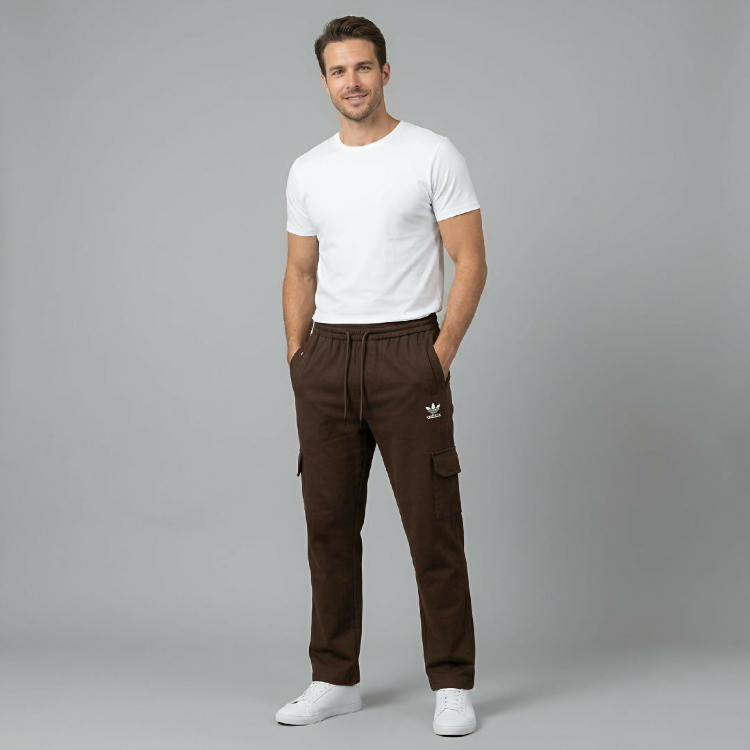 Mens Premium Woven Terry 4 Pocket Cargo Trouser