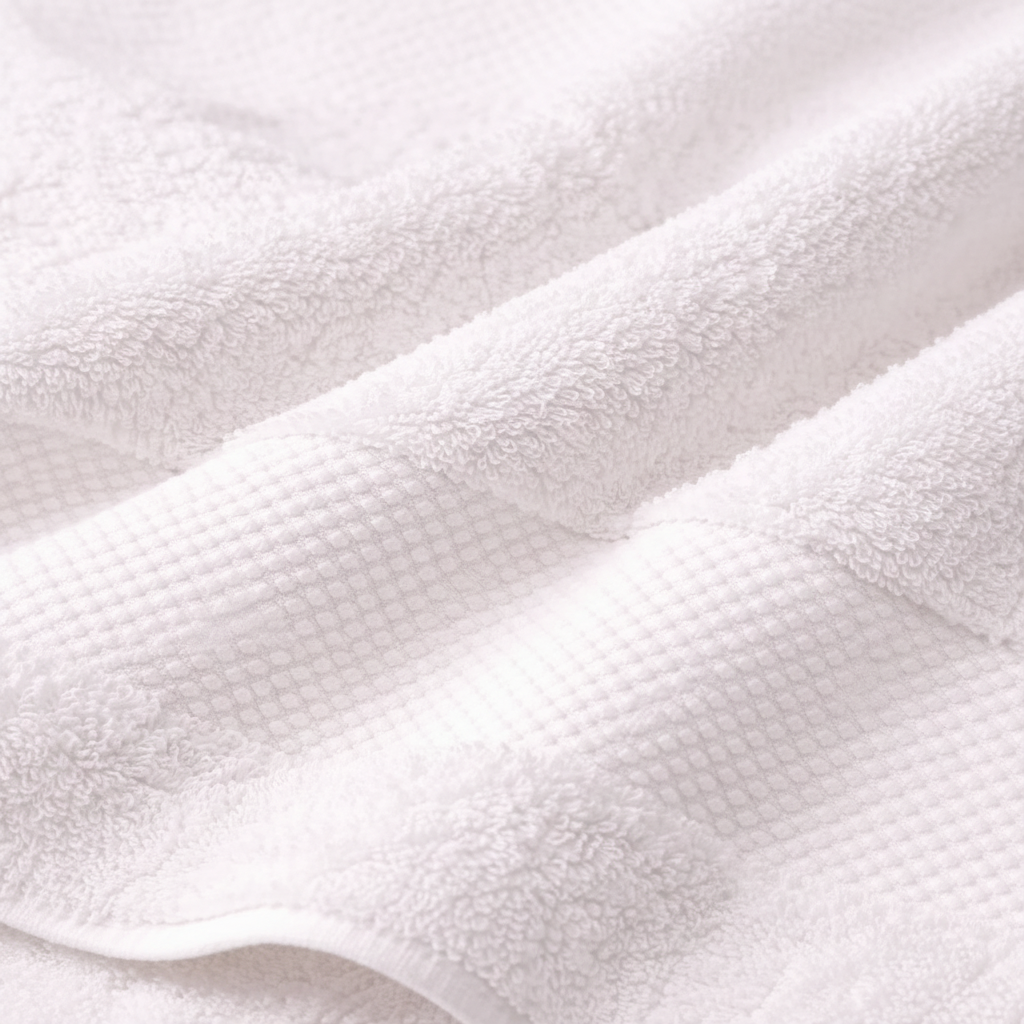 500 GSM Combed Cotton Towel Set Pack of 3 (Hand, Bath & Bath Sheet) White