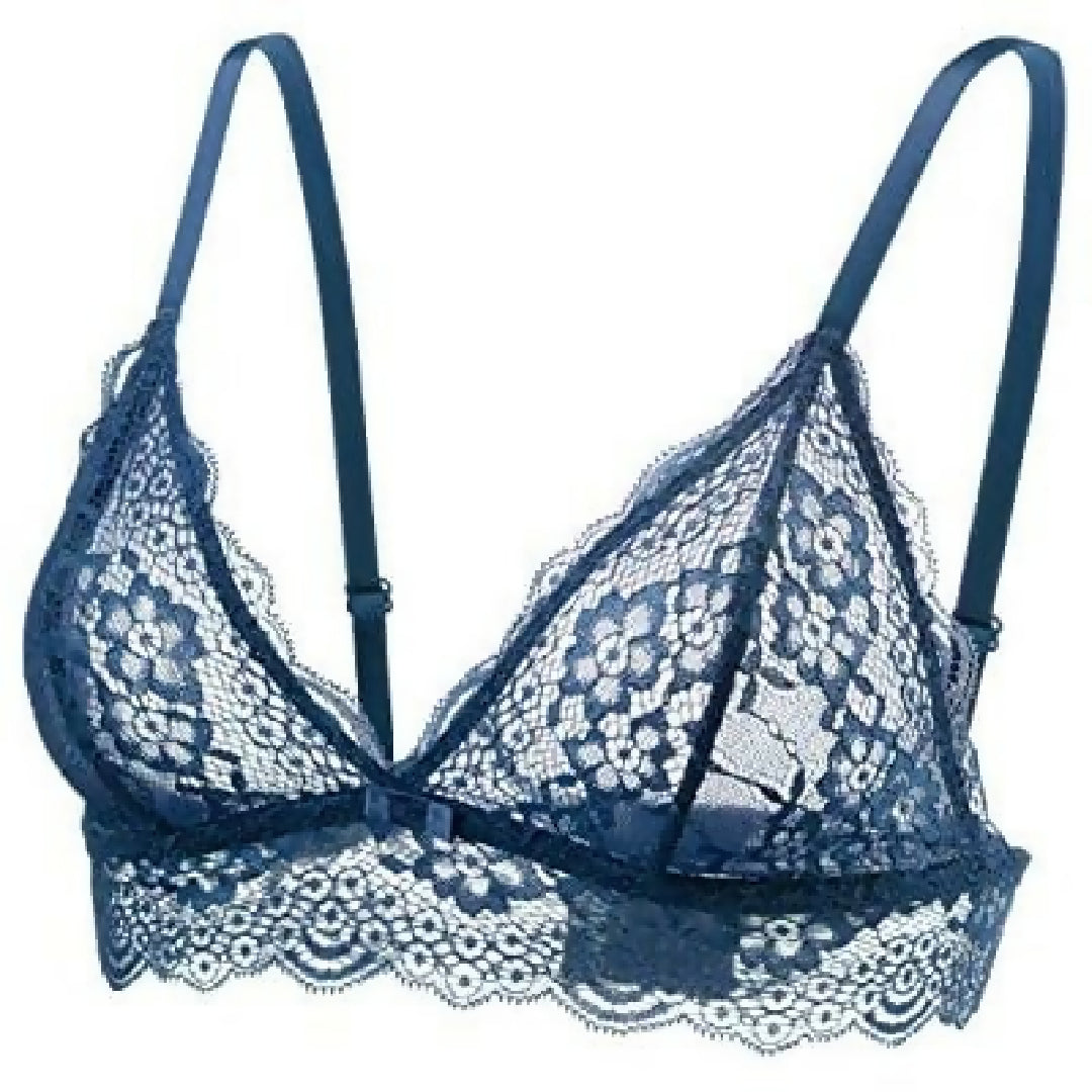 Posheeda Elegance Lace Bralette Soft Floral Lace Wireless Bra for Everyday Comfort and Style