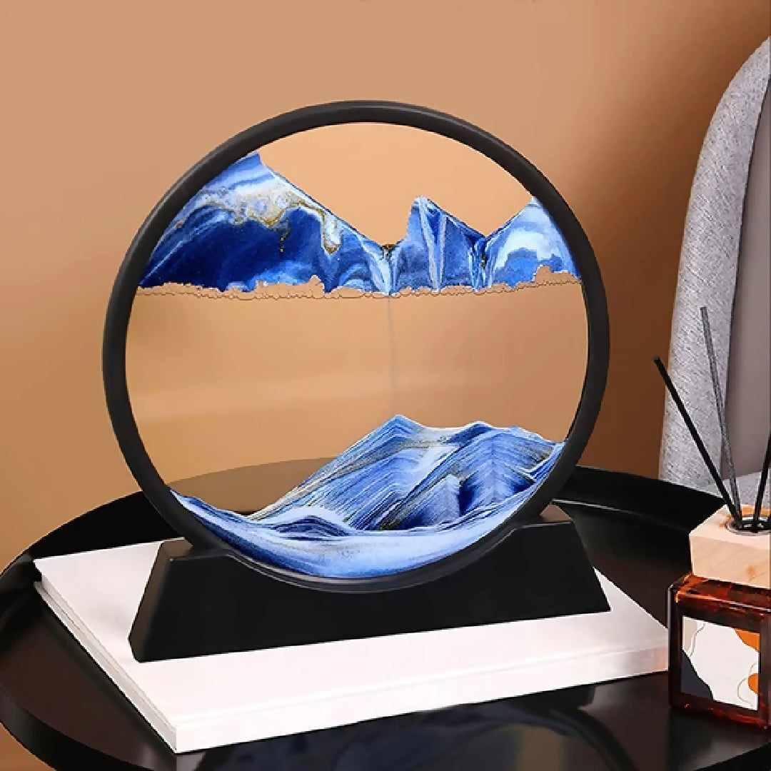 3d Moving Sandscapes Frame - Moving Sand Lamp Frame 7-Inch - Random Color