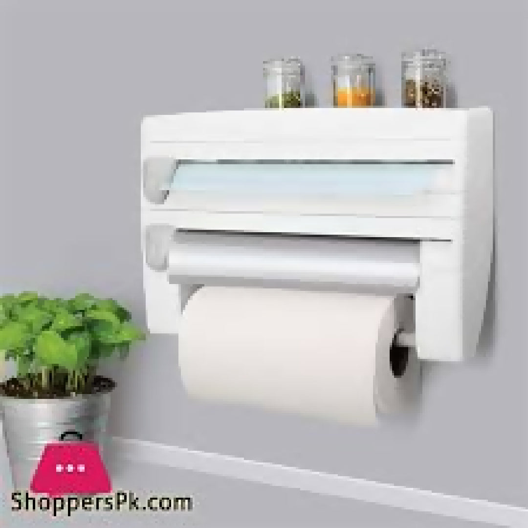 4in1 Tissue Dispenser Towel Paper Napkin Tissue and Wrap Holde