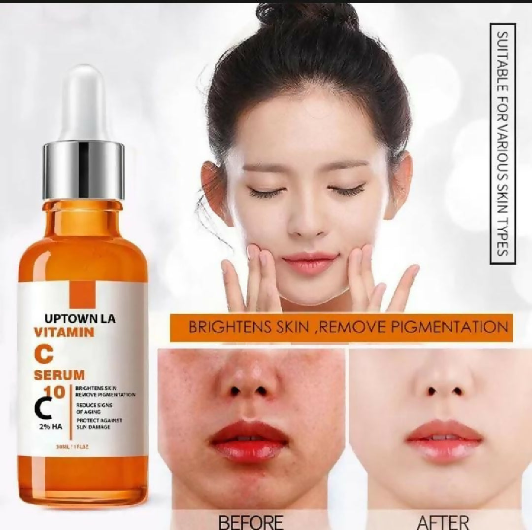 Uptwon LA Vitamin C Facial Serum for Bright Glowing Hydrated and Healthy Skin Care