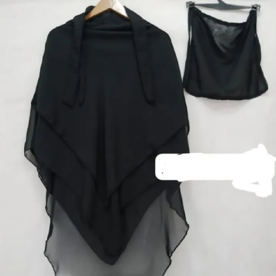 Khimar hijab black