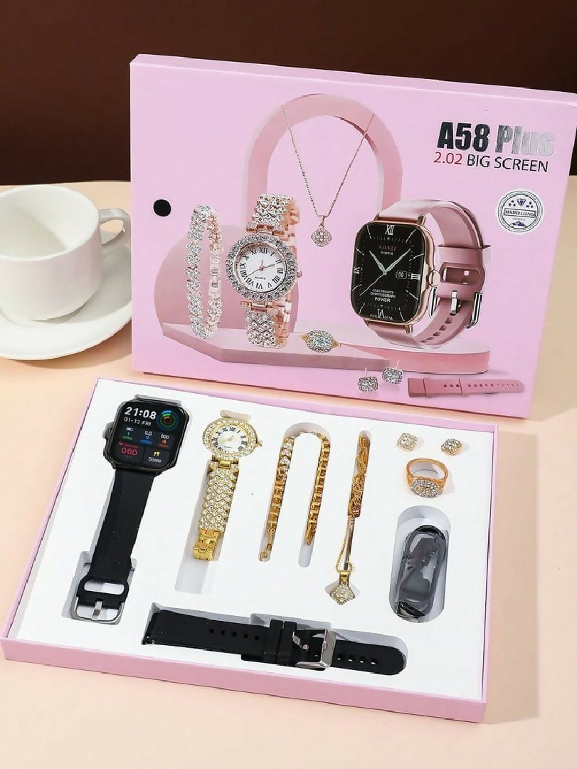 A58 Plus Ladies Smartwatch with Jewelry Strap Elegant Fitness And Health Tracker