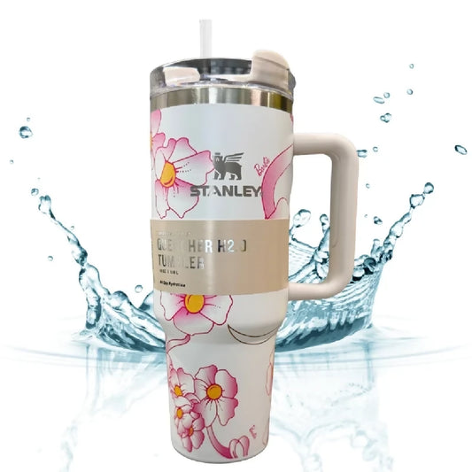 White Barbie Stanlay Tumbler H2-0 Tumbler 1-18L Limited Edition Double Wall Vacuum Insulated