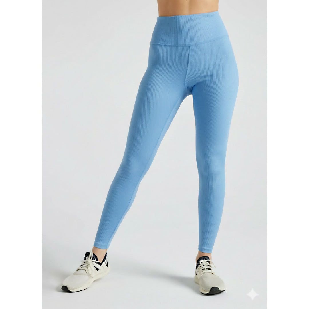 Women Comfort-Fit High-Waist Ribbed Activewear Leggings