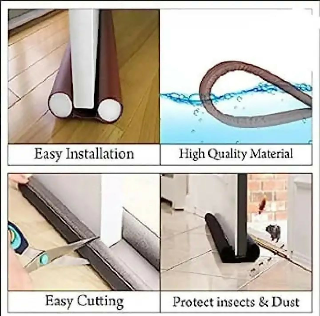 Door Dust Stopper Draft Insect Air Stopper Under Bottom Seal Twin Guard For Door And Window