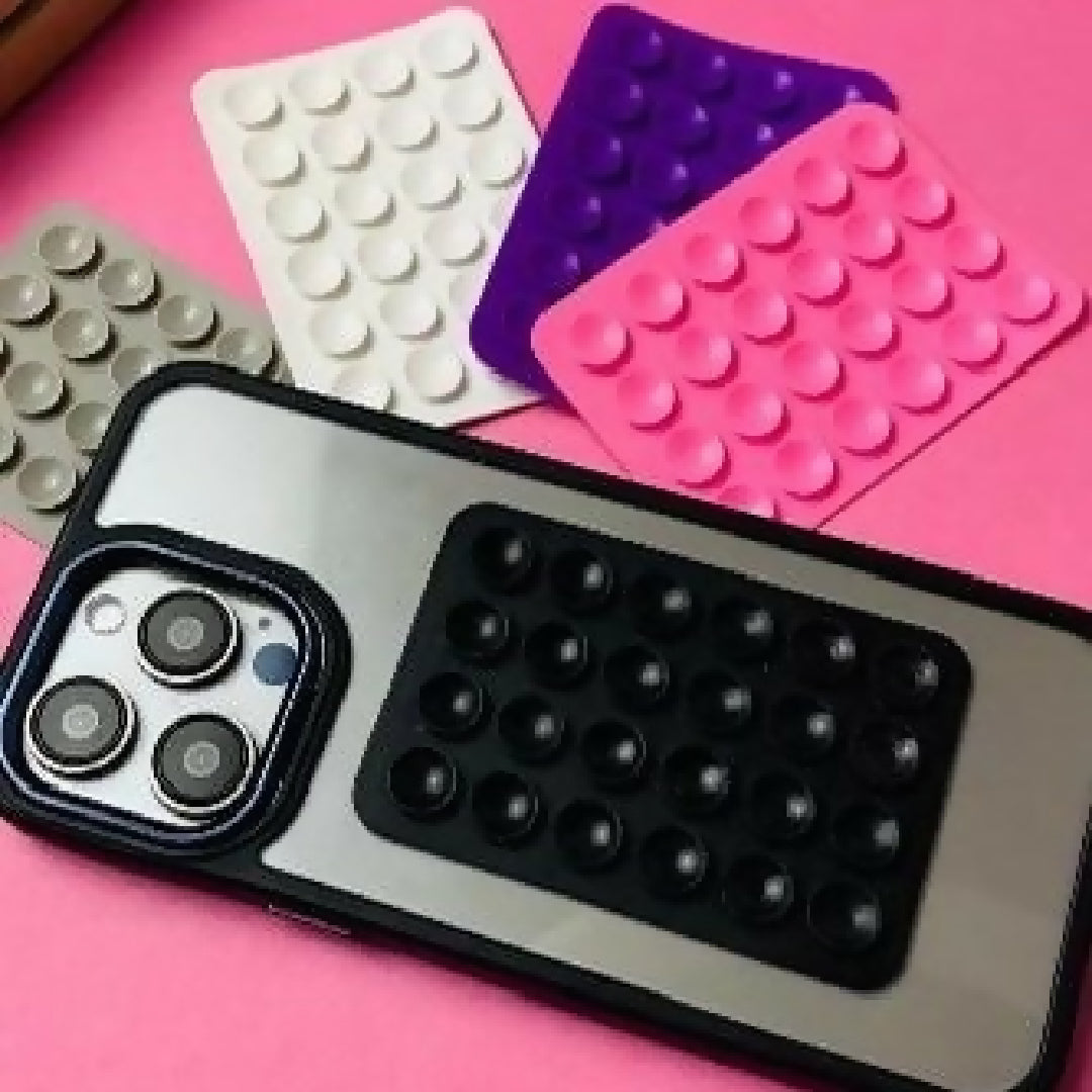 Mobile Bubble Grip Silicone Suction Both Side Bubble Grip Cup Phone Strong Grip Holder Hands Free Random Color