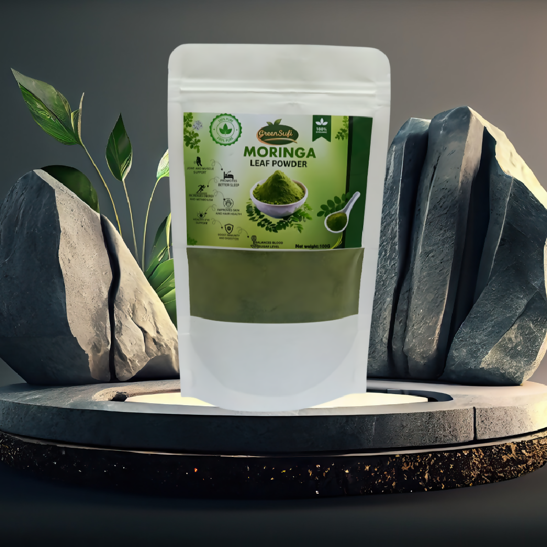 GreenSufi Premium Moringa Powder 100g High Protein Superfood for Weight Loss and Metabolism Raw Sohanjna Herbal Supplement