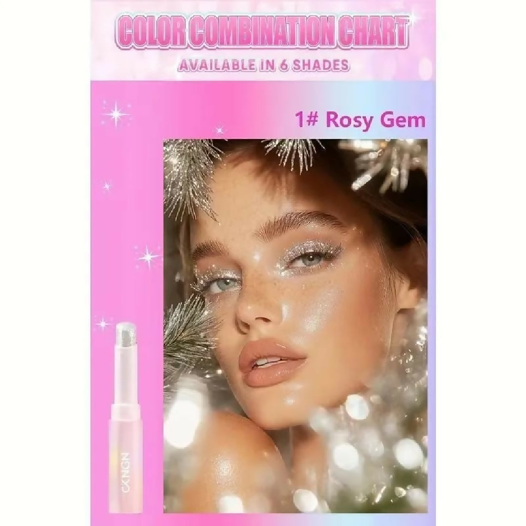 2 In 1 Jelly Shiny Shimmering Eyeshadow Stick - Long Lasting Glow Makeup Stick - Shade 1