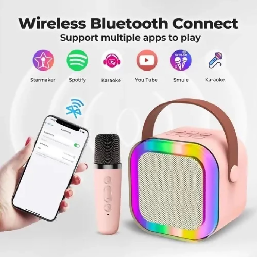 K12 Portable Speaker with Mic - Karaoke Microphone with Speaker