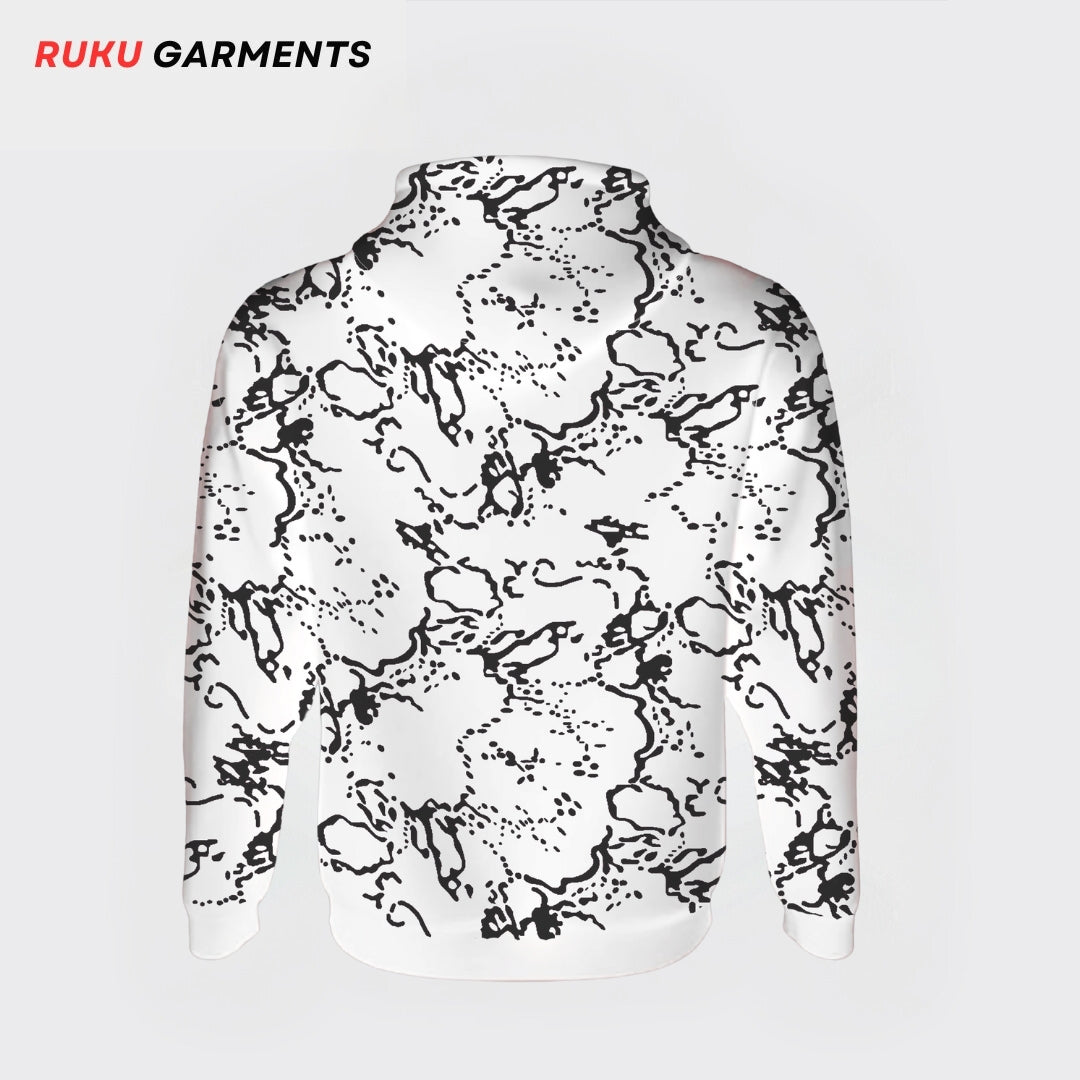 Hoodies Allover Printed Trendy for Men and Women - Ruku Garments