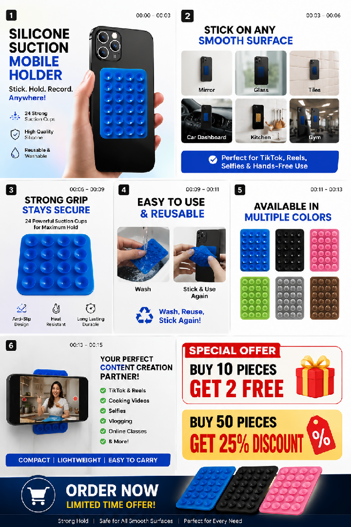 Silicone Suction Mobile Holder