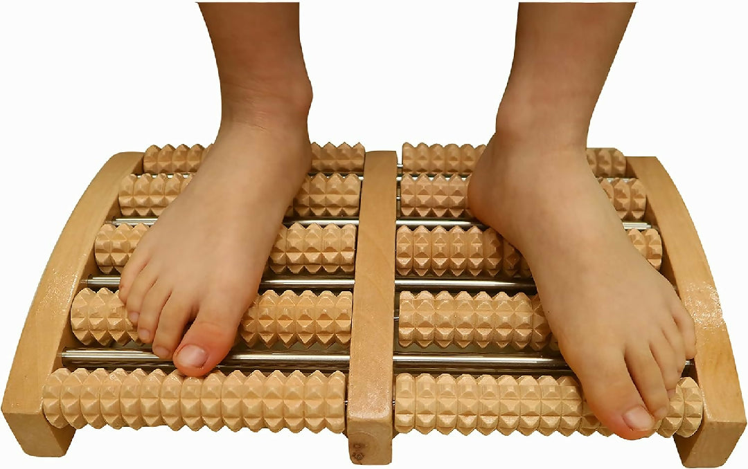 Traditional Wooden Roller Foot Massager Accupressure Roller Wood Foot Massager Stress Reliever Wooden Foot Massager