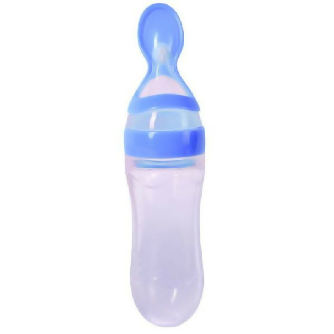 Baby Spoon Feeder Silicone Bottle Feeding Random Color