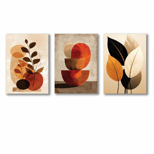 Set of 3 Premium Wall Art Photo Tiles Modern Home Decor Sets 8x11