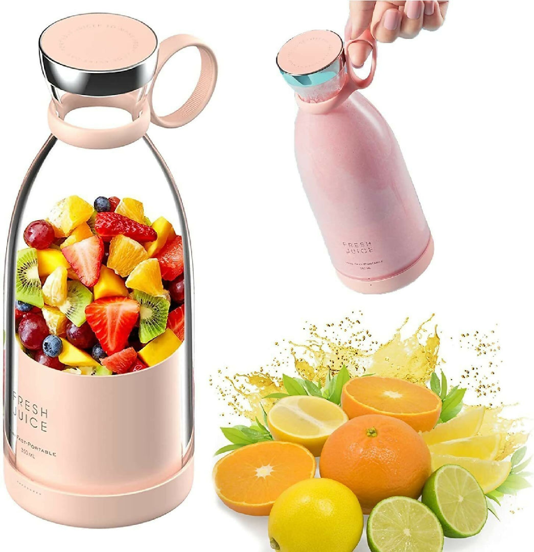 Portable And Electric Blender Bottle Juicer For Shakes And Smoothies Mini Juicer Bottle For Traveling Multicolour USB Chargeable Juicer Blender6 Blades 380ml Portable Juicer Cup Smoothie Maker