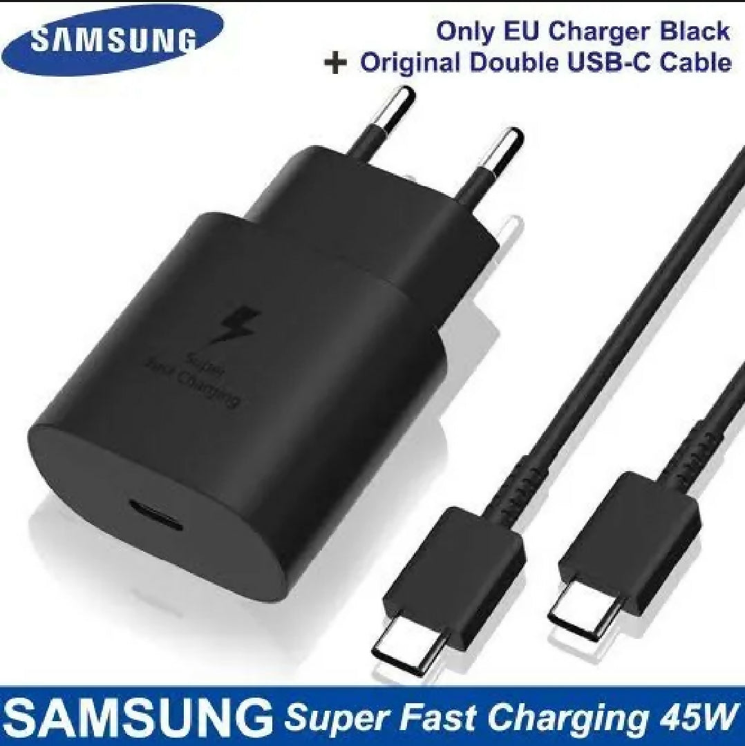 Samsung 45w Super fast Charger With Type c to C cable Complete Charger Set
