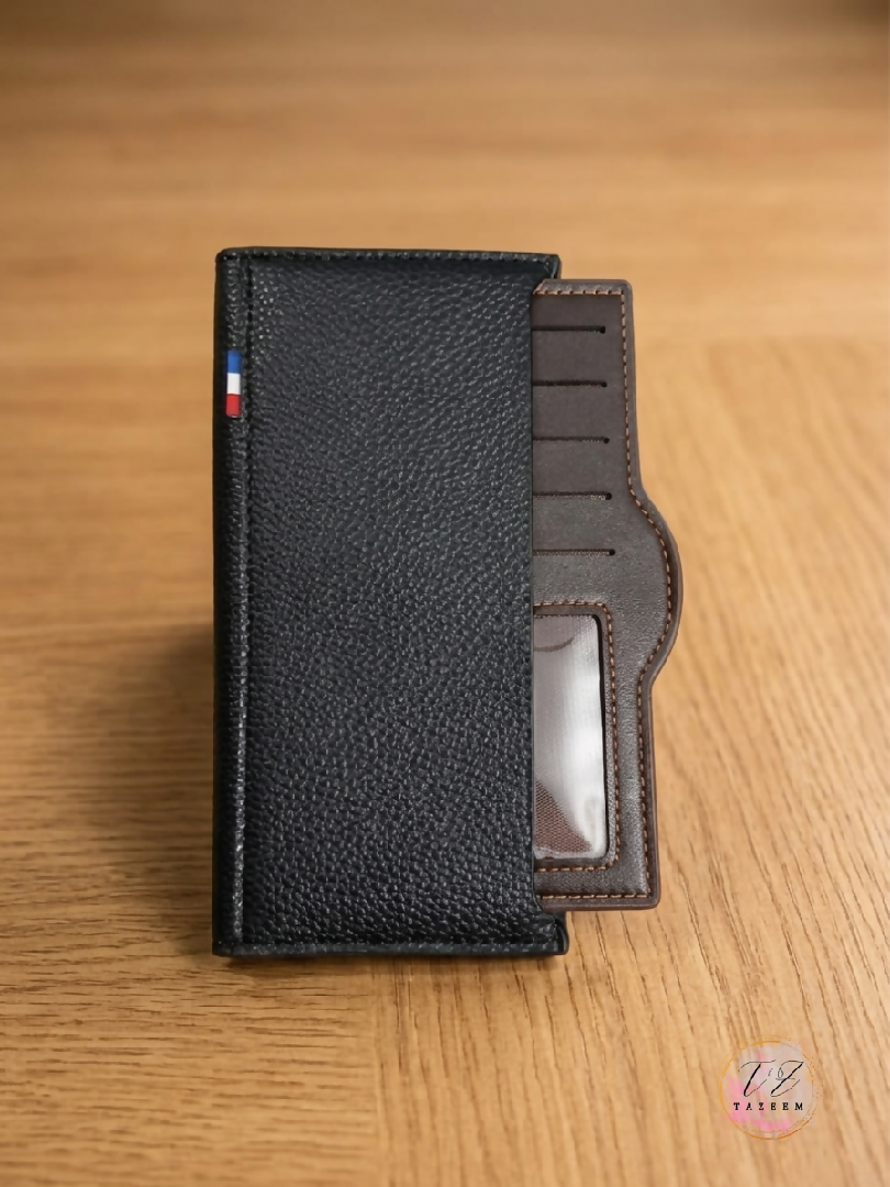 Long Leather Black Wallet