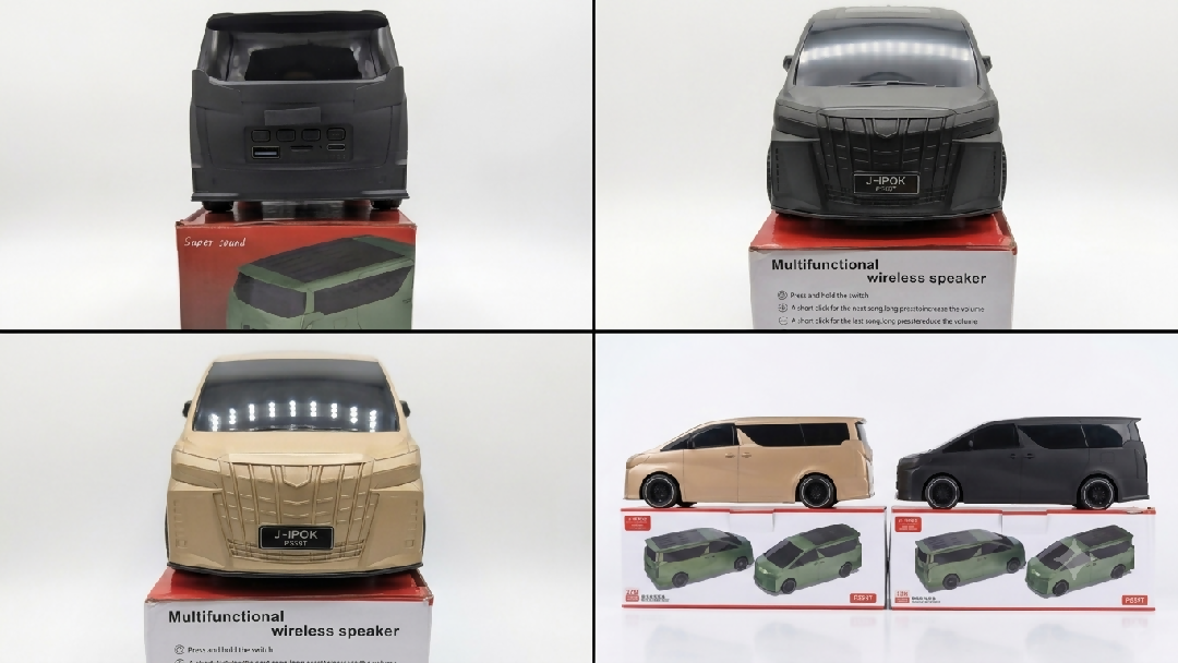 J IPOK P559T Multifunctional Car Model Wireless Bluetooth Speaker Super Sound High Bass