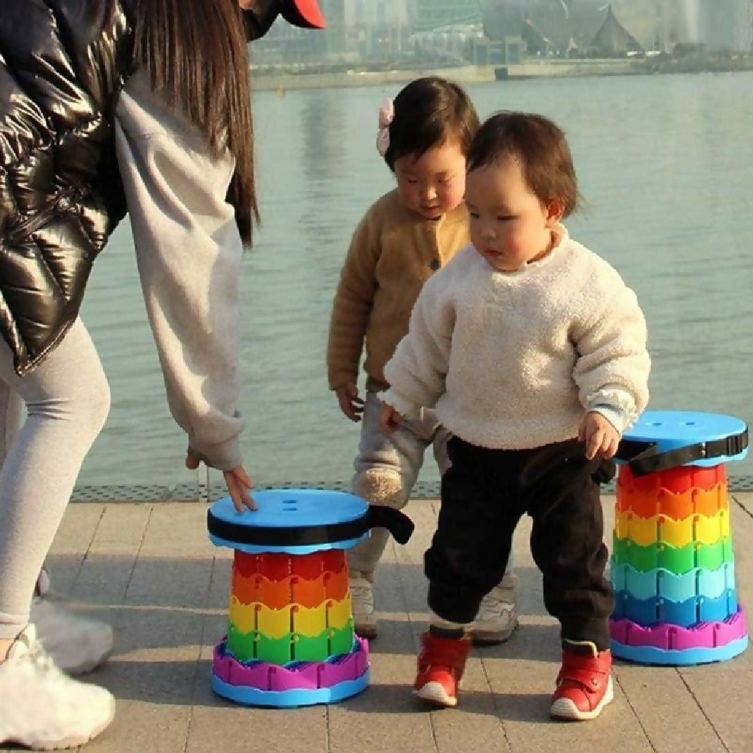 Super Heavy Duty Telescopic Folding Stool Adjustable Portable Retractable Camping Chair