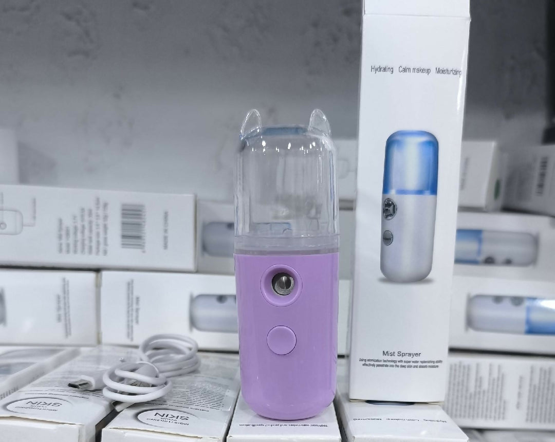 Portable Nano Facial Mist Sprayer Hydrating Ionic Facial Steamer for Instant Skin Moisture Glow Refreshing Mist USB Rechargeable