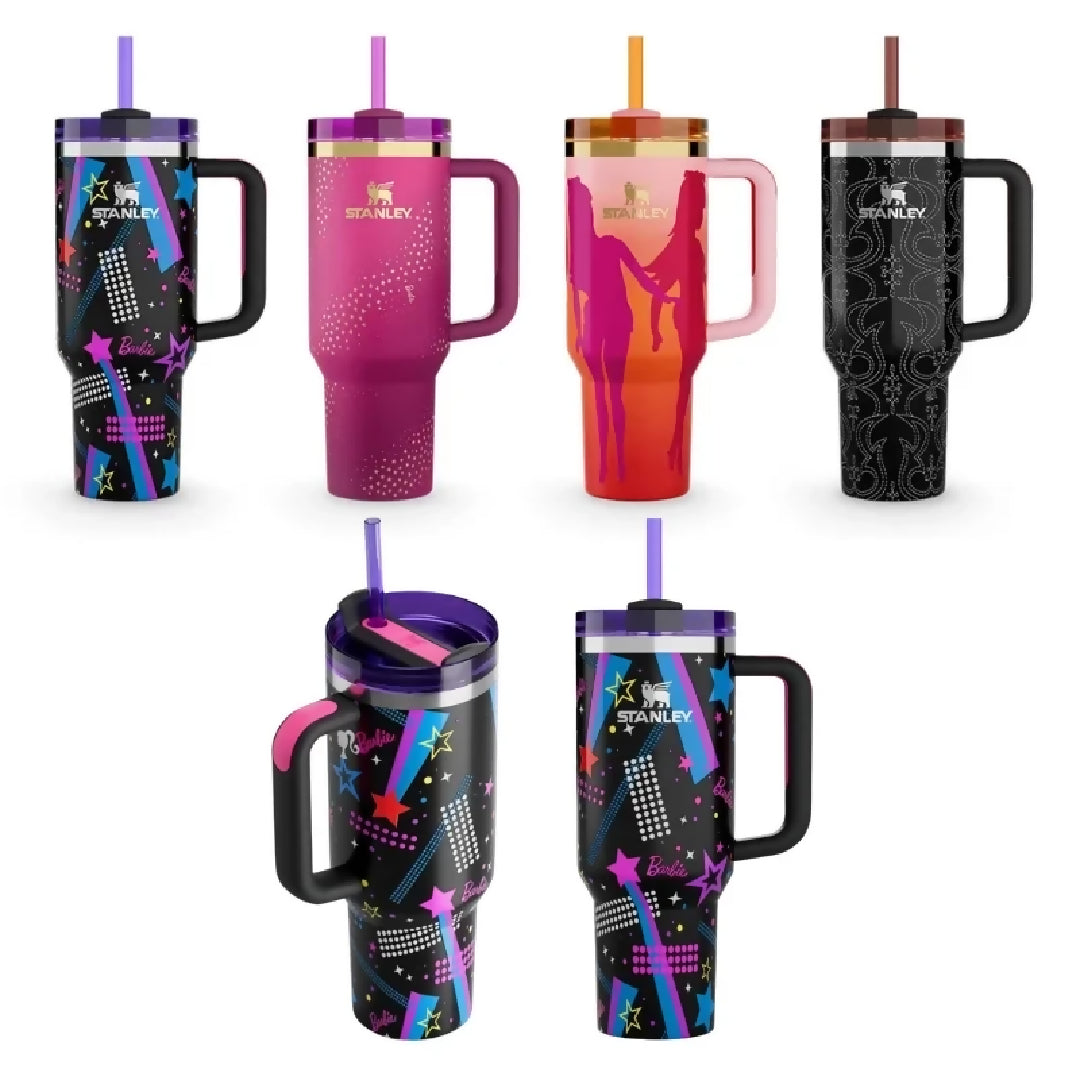 Star Pink Stylish Stanley Barbie Tumbler H2-0 Tumbler 1-18L Limited Edition Double Wall Vacuum Insulated