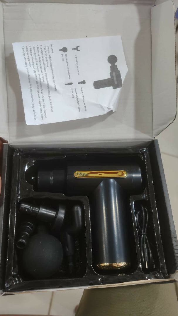 Professional Smart Percussion Massage Gun High-Intensity Deep Tissue Muscle Massager With 4 Interchangeable Heads