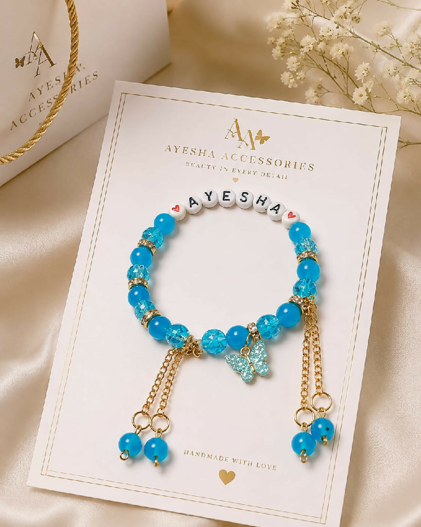 Personalized Custom Name Beaded Bracelet for Women Handmade Letter Bead Bracelet Unique Gift for Mom Sister Wife Best Friend