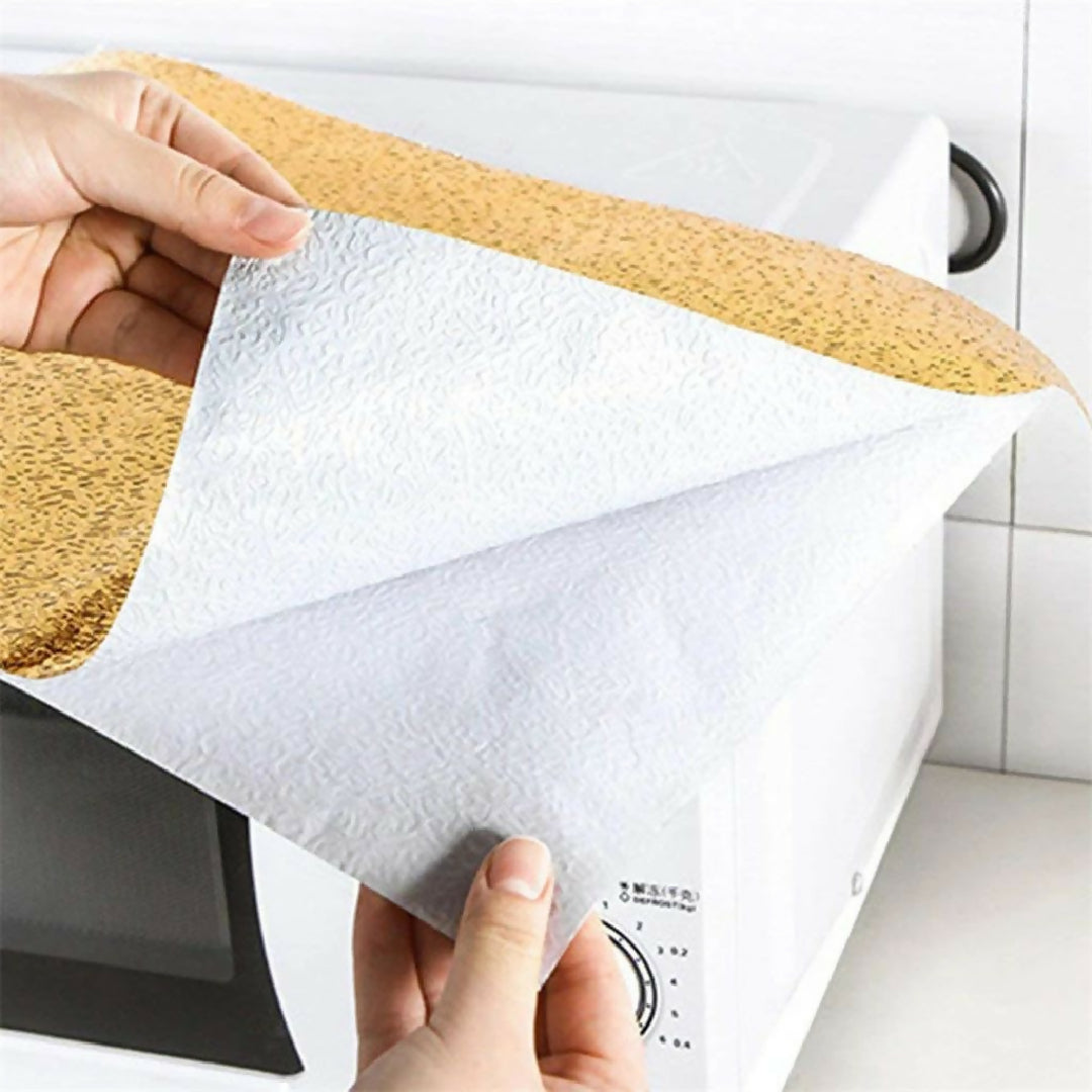 60 By 200 CM Size Foil Sheet Golden Aluminium Foil Aluminium Foil Sticker Aluminium Foil Sheet Kitchen Waterproof Self-Adhesive Golden