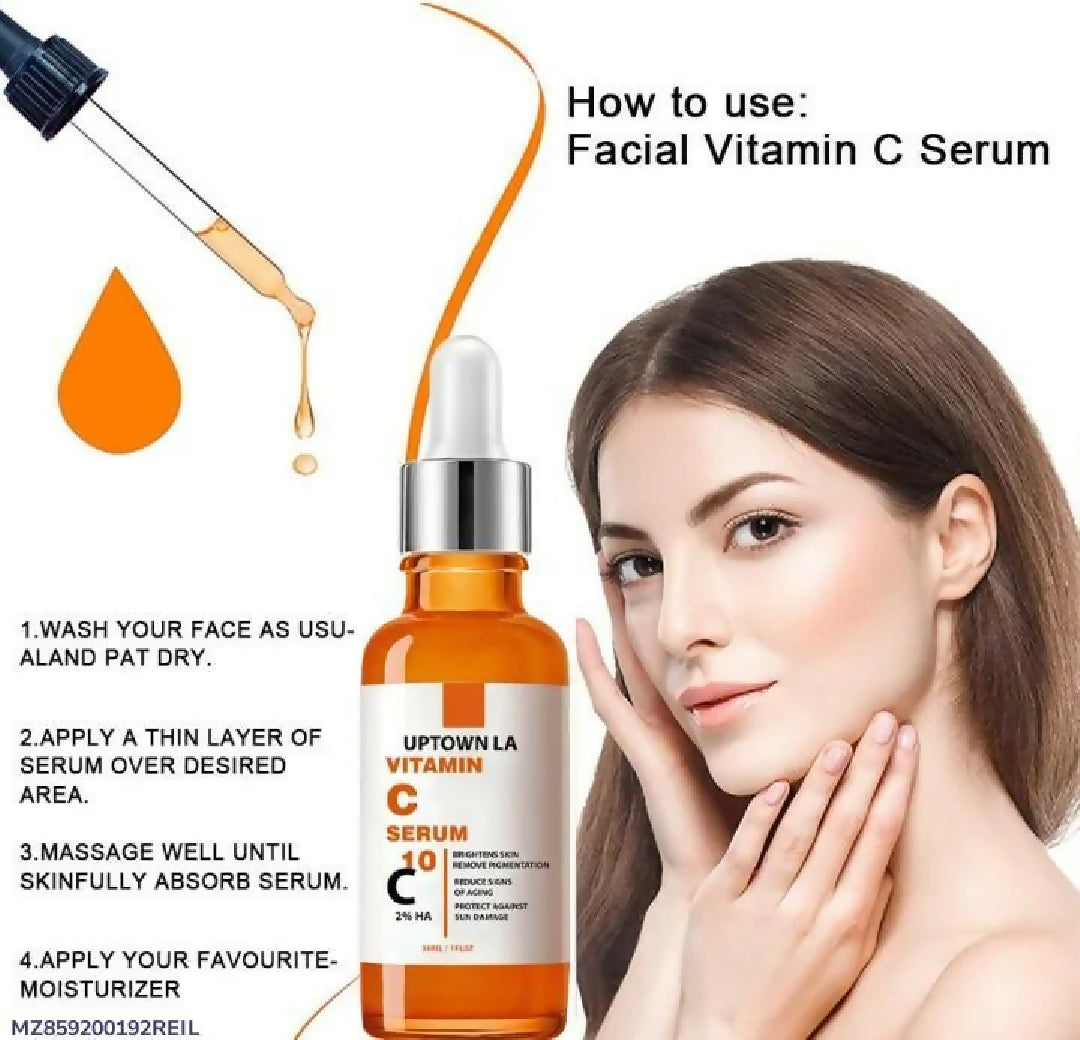 Uptwon LA Vitamin C Facial Serum for Bright Glowing Hydrated and Healthy Skin Care