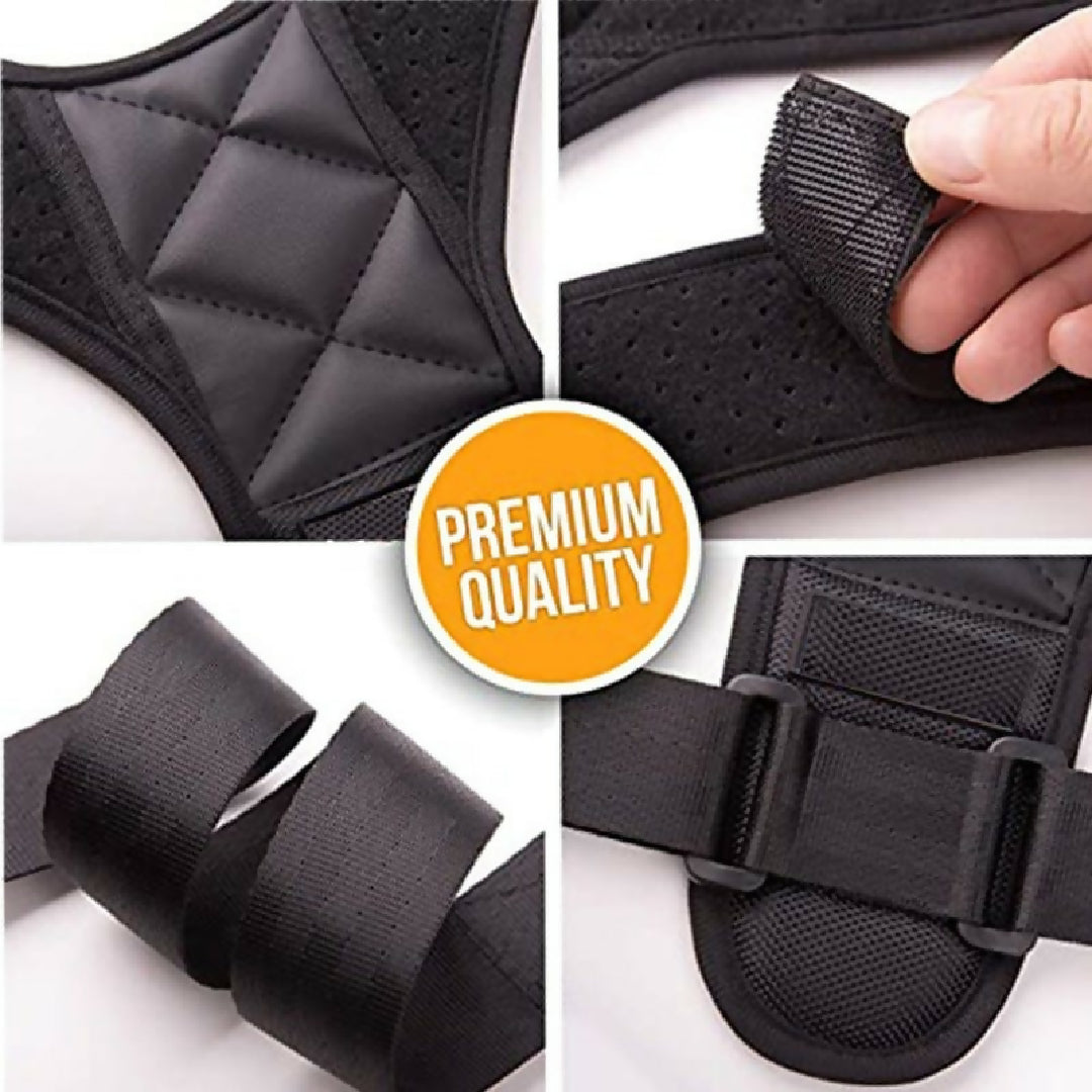 Adjustable Body Posture Corrector Belt - Back and Shoulder Support Brace for Men and Women - Spine Alignment and Pain Relief