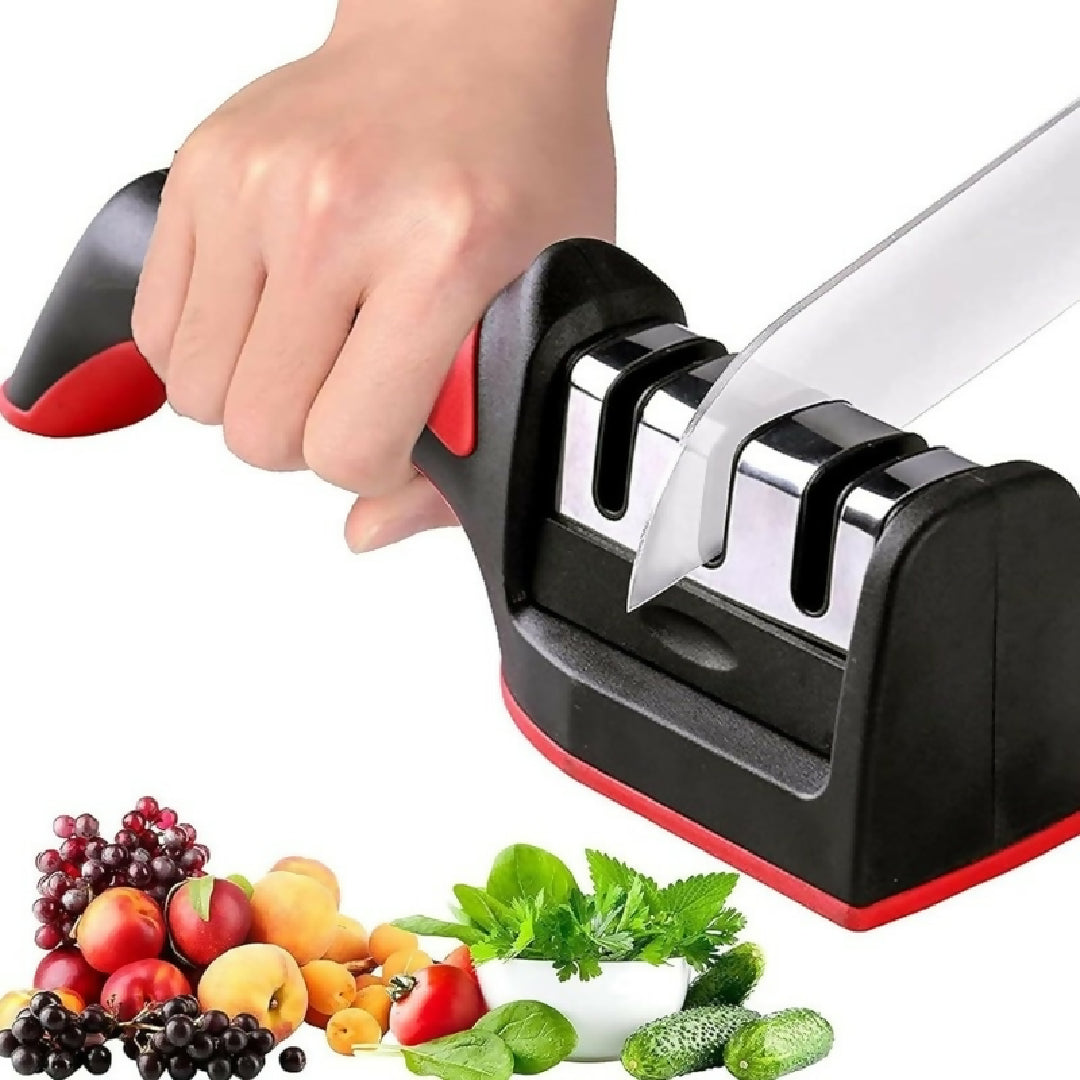 3 in 1 Knife Sharpener Set with Ceramic Peeler 3 Stage Blade Restorer