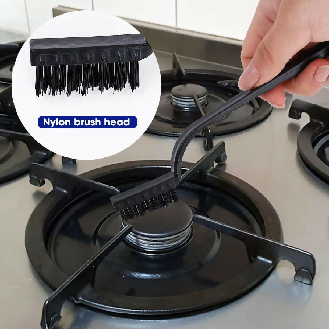 3pcs Set Gas Stove Cleaning Brush 3style Brush Head Nylon Iron Wire Copper Wire Powerful Decontamination Brush Kitchen Tools