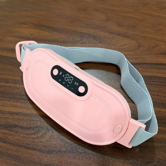 Electric Period Cramp Massager Vibrator Heating Belt for Menstrual Relief Pain Waist Stomach Warming Women